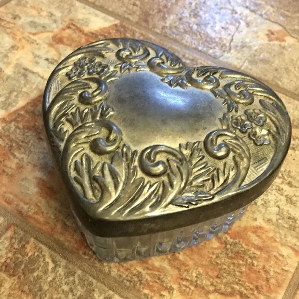 Glass and Silver Trinket Box